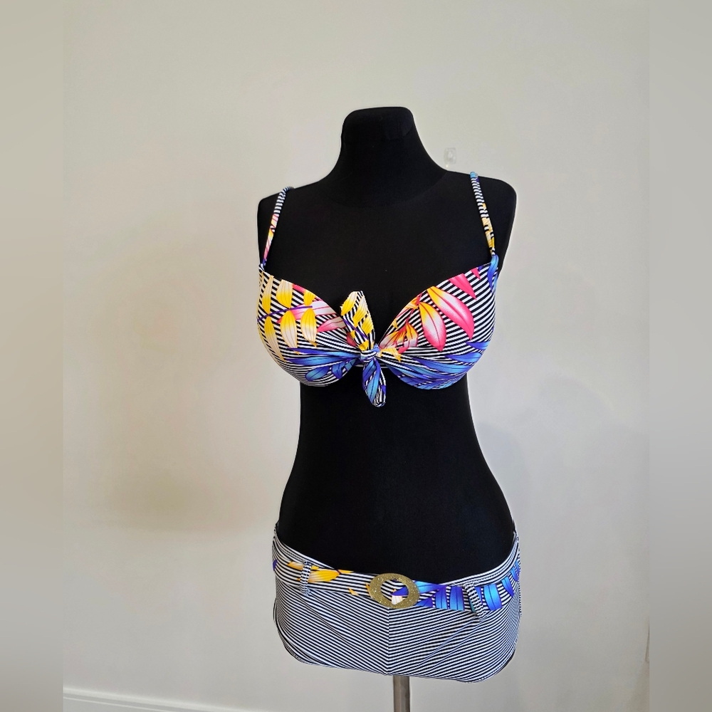 Katia Striped Floral Print Bikini Push Up EUR 46 32 C - D Matching Set
